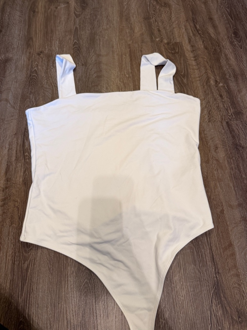 Abercrombie & Fitch White Square-Strap Bodysuit